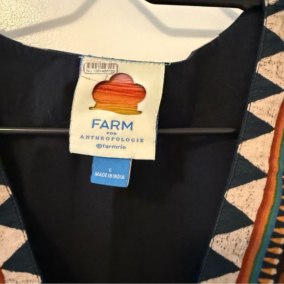 FARM Rio Multicolor Patterned Cotton Mini Dress Large - Picture 4 of 7